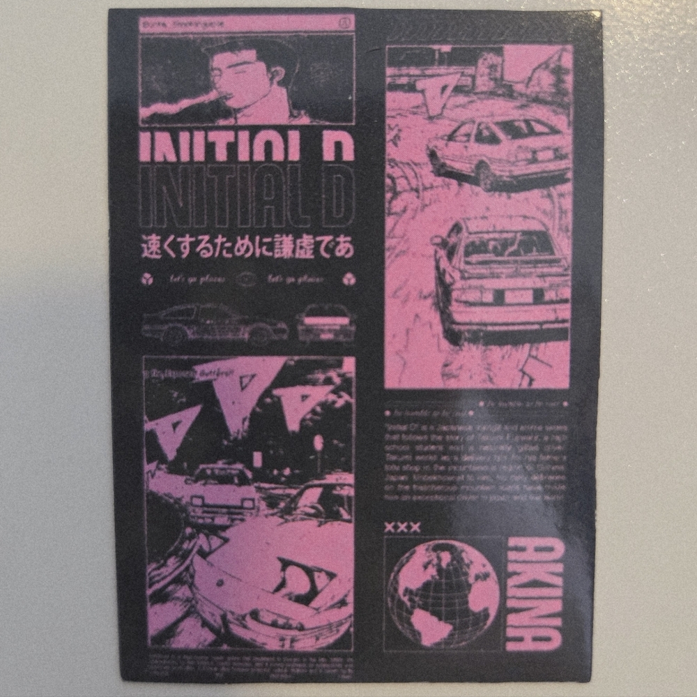 Initial D Toyota AE86 Manga Style Custom Magnet